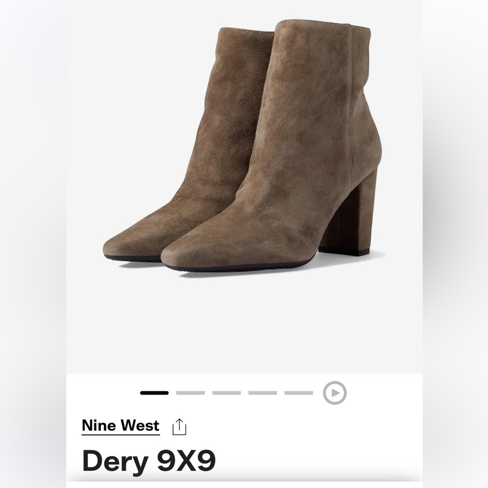 Nine West Dery 9x9 suede booties 8